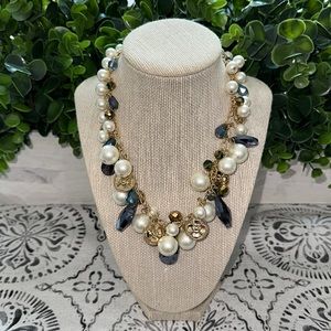 NWT Charter Club Hazel Statement Necklace Faux Pearls Gold Tone
